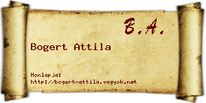 Bogert Attila névjegykártya